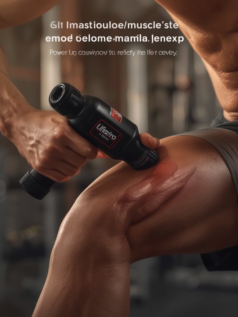 massage gun in action