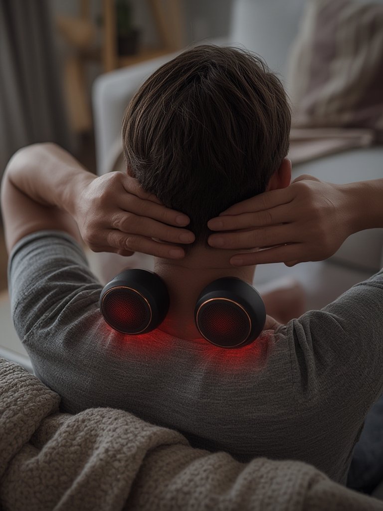 back massager in action